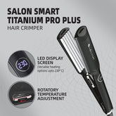 Hector Titanium Pro Plus Hair Crimper with Fast Heatup for Women, Black